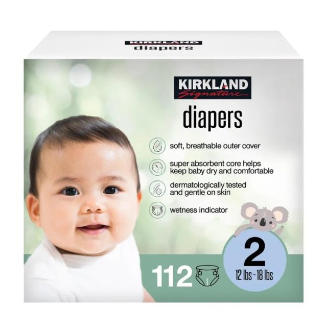 お取り寄せ カークランド シグネチャー 紙おむつ サイズ2 112枚 Kirkland Signature Diaper Size 2, 112-count