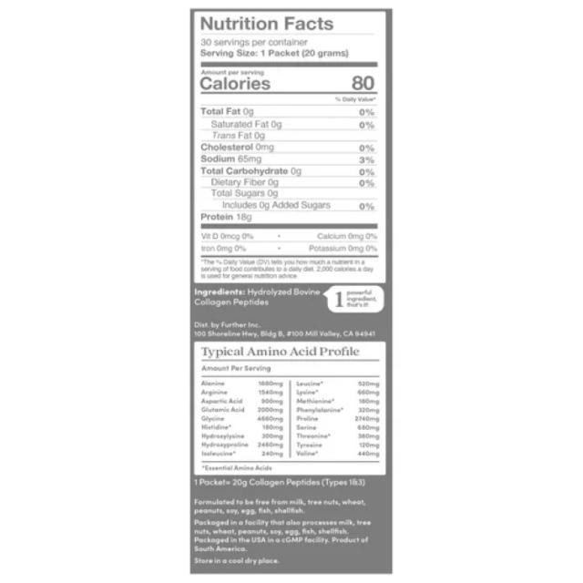 お取り寄せ ファーザーフード コラーゲン スティック 無香料 30本入り Further Food Collagen Stick Pack, Unflavored, 30-count_1