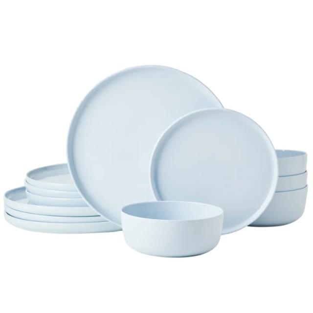 お取り寄せ ミカサ サマンサ カラーボーンチャイナ ディナーウェア 12点セット ブルー Mikasa Samantha 12-Piece Color Bone China Dinnerware blue