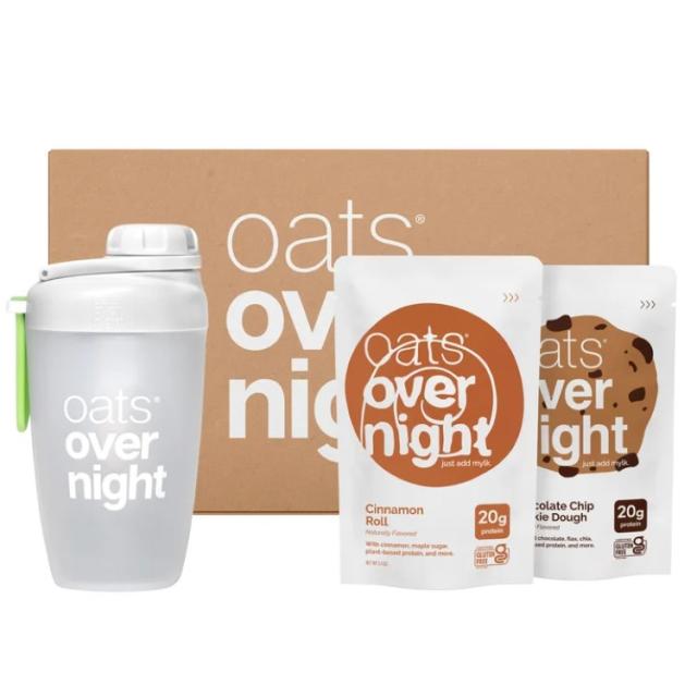 お取り寄せ オーツオーバーナイト プロテインシェイク クッキードウ＆シナモンロール 14食セット Oats Overnight, 20g Protein Shake, Cookie Dough &amp; Cinnamon Roll 14-pack