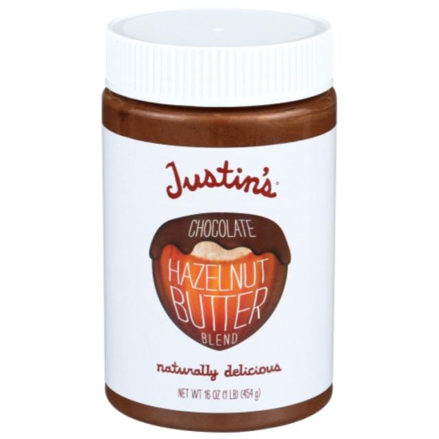 【お取り寄せ商品】[6個セット]ジャスティンズ チョコレートヘーゼルナッツ&アーモンドバター 約453g Justins NUT BUTTER HZLNUT CHOC NTRL 16OZ