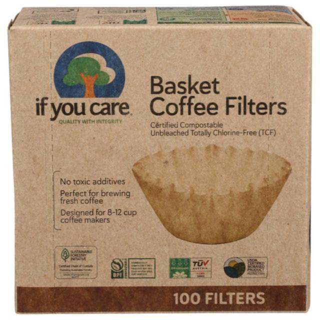 お取り寄せ [12個セット]イフユーケア バスケットコーヒーフィルター 8インチ If You Care Coffee Filter Basket 8In