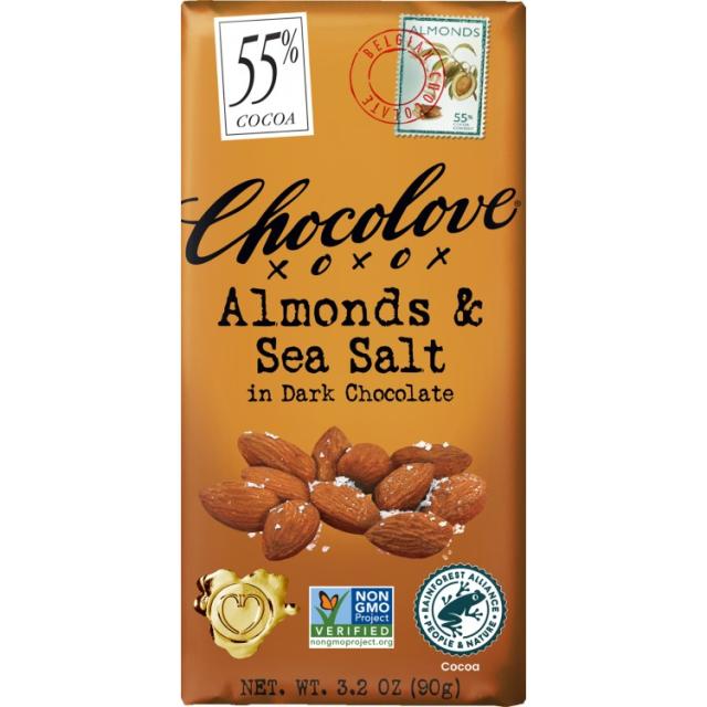 [12個セット] チョコラブ ダークチョコレートのアーモンド 海塩 Chocolove Almonds & Sea Salt in Dark Chocolate 【お取り寄せ商品】【合わせて買いたい】
