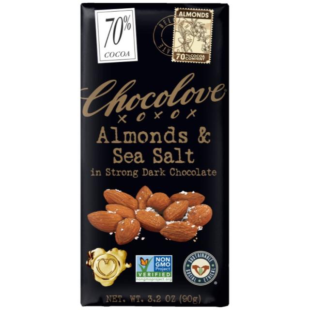 [12個セット] チョコラブ アーモンドと海塩の濃厚ダークチョコレート Chocolove Almonds & Sea Salt in Strong Dark Chocolate 【お取り寄せ商品】【合わせて買いたい】