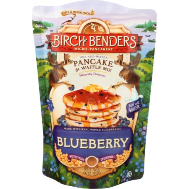 【お取り寄せ商品】[6個セット]バーチベンダーズ コンプリートパンケーキ&ワッフルミックス ブルーベリー 水だけで作れるパンケーキ 14ozBirch Benders Mix Pncke Wffl Blueberry 14OZ