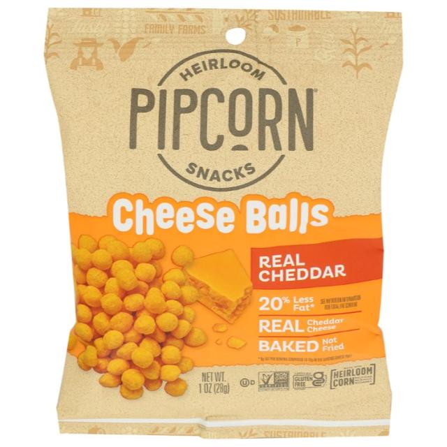 【お取り寄せ商品】[24個セット]ピップコーン チーズボールチェダー 約28g Pipcorn Cheese Ball Cheddar 1OZ
