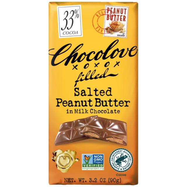 [10個セット] チョコラブ ミルクチョコレート入り塩味ピーナッツバター  Chocolove Salted Peanut Butter in Milk Chocolate 【お取り寄せ商品】【合わせて買いたい】
