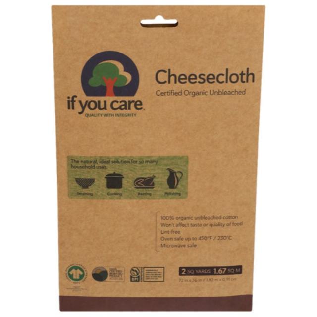 お取り寄せ [12個セット]イフユーケア 認定オーガニック無漂白チーズクロス If You Care Cheesecloth Unblchd 2Sq Yd