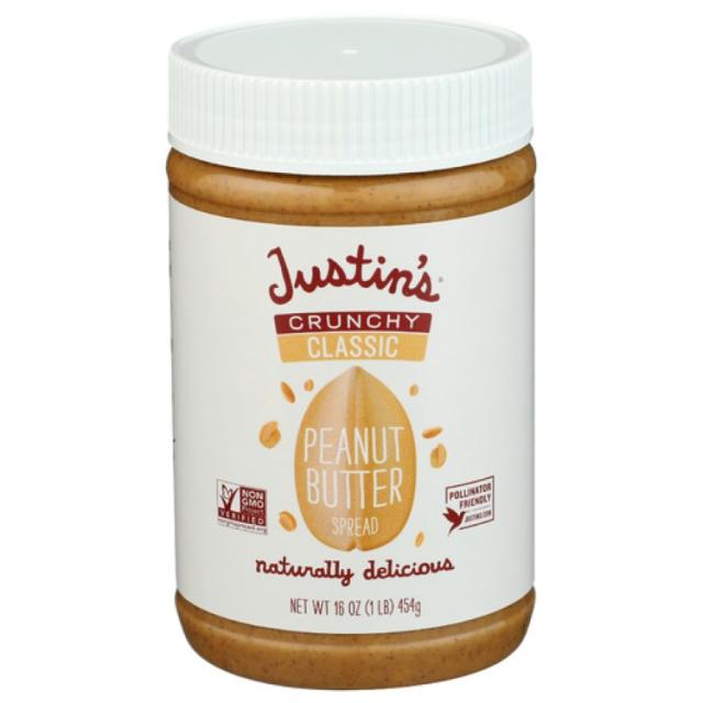 【お取り寄せ商品】[12個セット]ジャスティンズ クランチークラシックピーナッツバター 約453g Justins PEANUT BUTTER CLSC CRNCH 16OZ