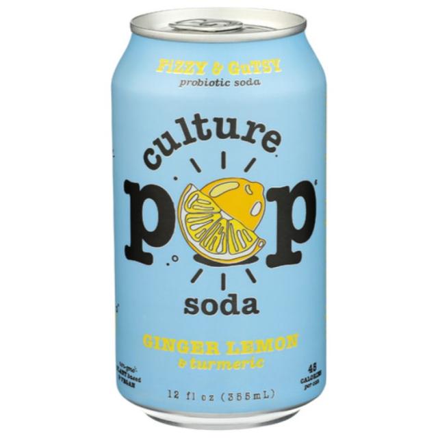 お取り寄せ [12個セット]カルチャーポップソーダ ジンジャーレモン ＆ターメリックCulture Pop Soda Prebiotic Ginger Lmn 12FO 6,782円