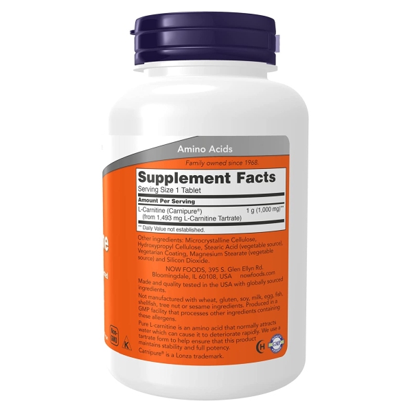 [2個セット] ナウフーズ L-カルニチン サプリメント 1000mg 100粒 NOW Foods L-Carnitine フィットネス アミノ酸_1