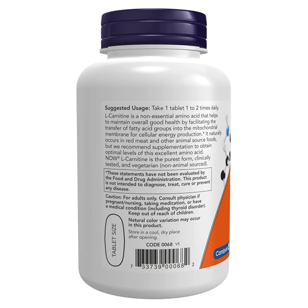 [2個セット] ナウフーズ L-カルニチン サプリメント 1000mg 100粒 NOW Foods L-Carnitine フィットネス アミノ酸_2