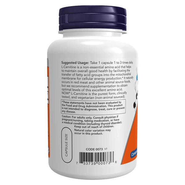 3個セット L-カルニチン 500mg 180粒 NOW Foods（ナウフーズ）_2