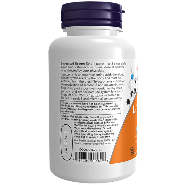 L-トリプトファン 1000mg 60粒 NOW Foods(ナウフーズ) [3個セット]_2