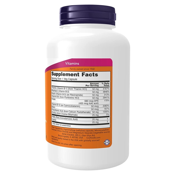 [2個セット] ナウフーズ B-50 サプリメント 250粒 NOW Foods ビタミンB群11種 葉酸 ナイアシン ビオチン パントテン酸 PABA コリン イノシトール お得サイズ ベジカプセル_1