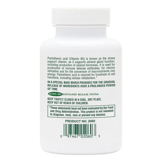 [3個セット] ネイチャーズプラス パントテン酸 ( ビタミンB5 ) タイムリリース 1000mg 60粒 約2ヶ月分 タブレット NaturesPlus Pantothenicc Acid_3