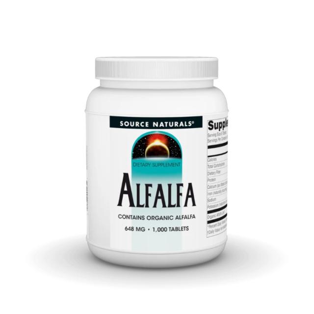 お取り寄せ ソースナチュラルズ アルファルファ 648mg 1000粒 Source Naturals Alfalfa 648 mg 1 000 Tablet