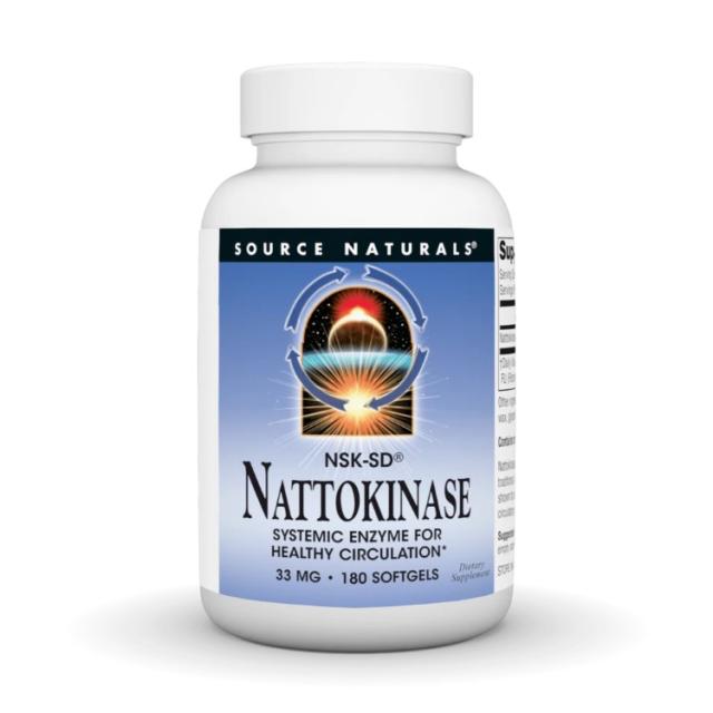 お取り寄せ ソースナチュラルズ ナットウキナーゼ NSK-SD 33mg 180ソフトジェル Source Naturals Nattokinase NSK-SD 33 mg 180 Softgel