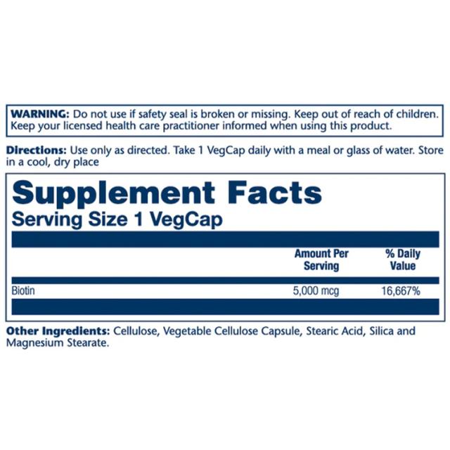 [5個セット] ソラレー タイムリリース ビオチン 5000mcg 60粒 Solaray Timed Release Biotin ダブルタイムリリース 美容ケア_2