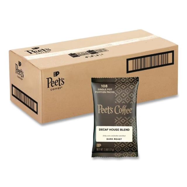 お取り寄せ ピーツコーヒー ハウスブレンド デカフェ コーヒーポーションパック 2.5oz×18袋入り Peet's Coffee & Tea Coffee Portion Packs House Blend Decaf 2.5 oz 18/Box