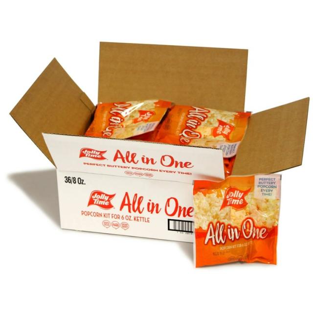 お取り寄せ ジョリータイム オールインワンポップコーンキット 227g×36個入り JOLLY TIME 8 oz. All In One Popcorn Kit