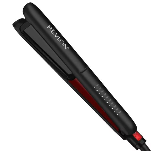 お取り寄せ レブロン スムースステイ ココナッツオイル配合 セラミック ストレートアイロン 約25mm ブラック Revlon Smoothstay 1inch Coconut Oil-Infused Ceramic Flat Iron, Black