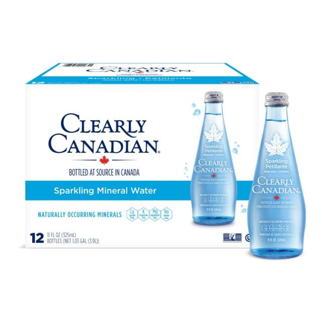 お取り寄せ クリアリーカナディアン スパークリングミネラルウォーター 325ml 12本入り Clearly Canadian Sparkling Mineral Water, 12 Count