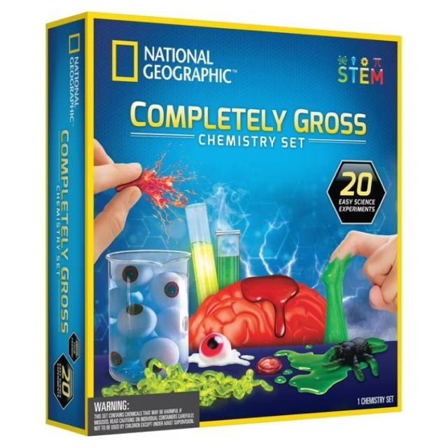 お取り寄せ ナショナルジオグラフィック グロスケミストリー実験キット 10種類 8歳以上向け National Geographic Gross Chemistry Set - 10 Science Experiments for Ages 8 Years and up