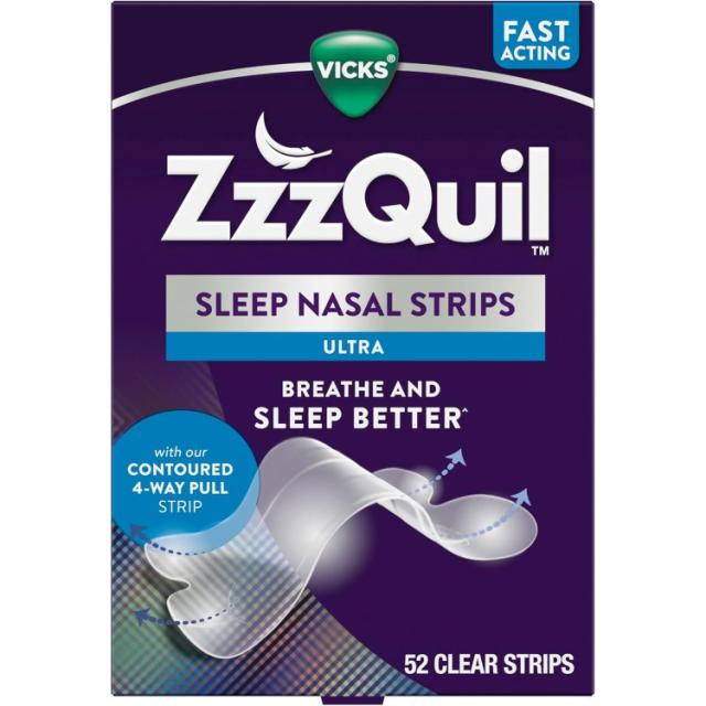 お取り寄せ ヴィックス スリープ 鼻腔拡張テープ クリアタイプ 52枚 Vicks ZzzQuil Sleep Nasal Strips, Clear Nasal Strips Drug Free, 52 Nasal Strips