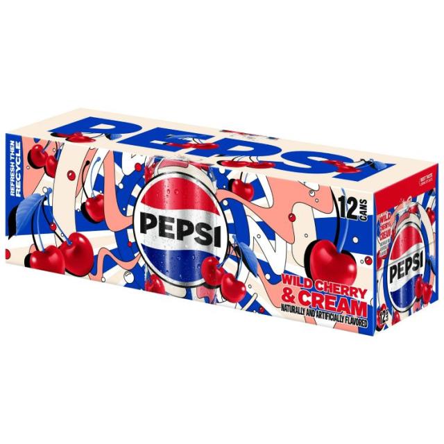 お取り寄せ ペプシソーダ ワイルドチェリー＆クリーム 約354ml、12 缶入り Pepsi Soda Wild Cherry And Cream 12 fl oz, 12 Count Cans