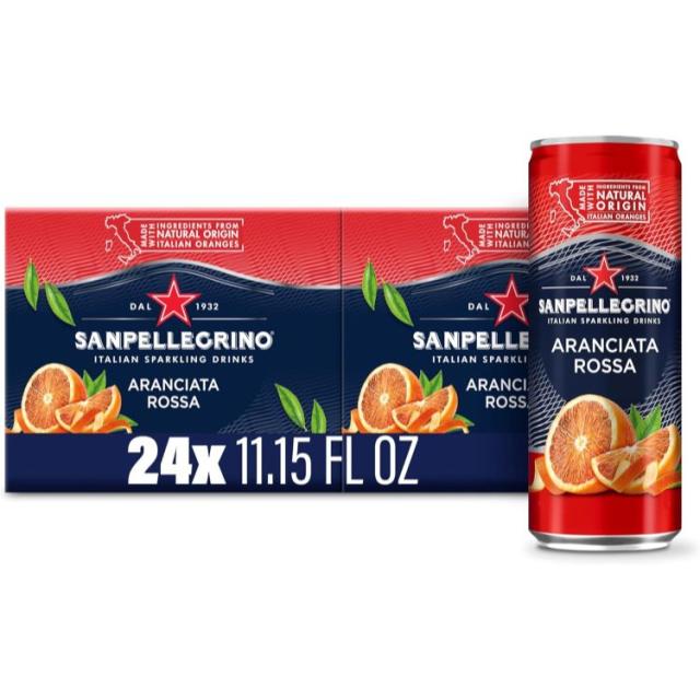【お取り寄せ商品】【アメリカウォルマート品】サンペレグリノ イタリアンスパークリングドリンク アランチャータロッサ オレンジ＆ブラッドオレンジ 24缶パック Sanpellegrino Italian Sparkling Drink Orange and Blood Orange 24 Pack Cans