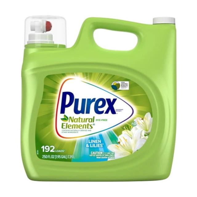 お取り寄せ ピューレックス ナチュラルエレメンツ 液体洗濯用洗剤 リネン＆リリーズの香り 7.4L 192回分 大容量サイズ Purex Natural Elements Liquid Laundry Detergent, Linen & Lilies, 250 fl oz, 192 Loads