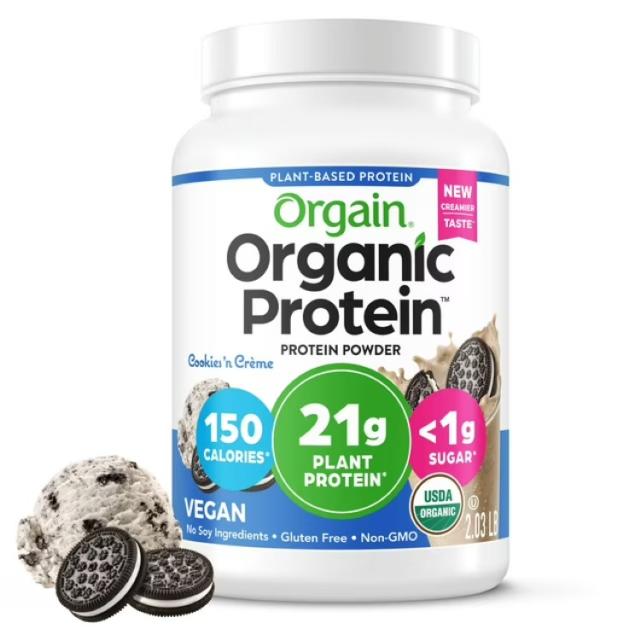 お取り寄せ オルゲイン オーガニック ヴィーガンプロテインパウダー クッキー＆クリーム 921g Orgain Organic Vegan 21g Protein Powder Plant Based Cookies 'N Cream 2.03lb