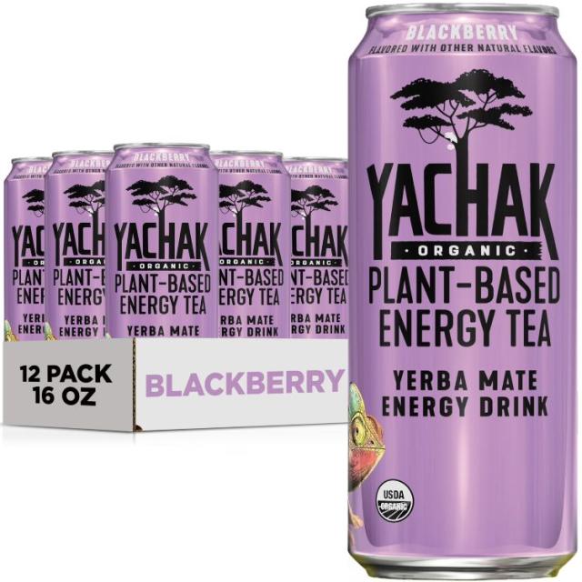 お取り寄せ ヤチャック マテ茶 エナジードリンク ブラックベリー 473ml 12缶セット Yachak Yerba Mate Energy Drink, Blackberry, Bottled Tea Drink, 16 oz, 12 Cans