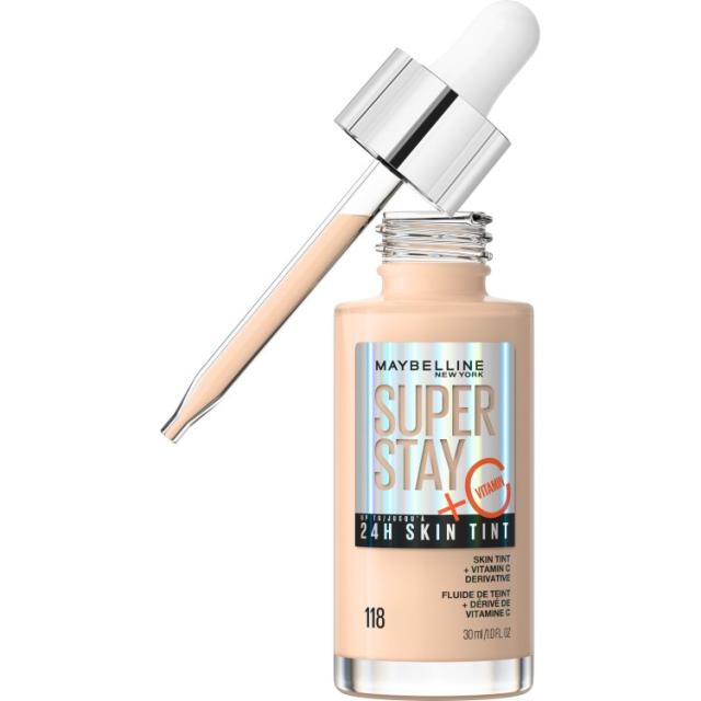 お取り寄せ メイベリン スーパー ステイ 最長24時間 スキンティント ビタミンC配合 118 約30mL Maybelline Super Stay Super Stay Up to 24HR Skin Tint with Vitamin C, 118, 1 fl oz