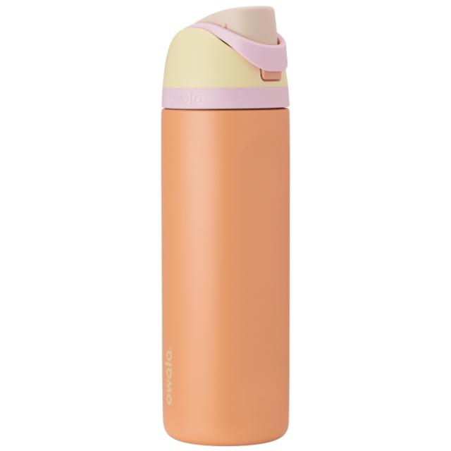 お取り寄せ オワラ フリーシップ ステンレススチール ウォーターボトル 約710mL フラマンゴサーモン Owala FreeSip Stainless Steel Water Bottle, 24oz, Flamango Salmon