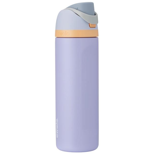 お取り寄せ オワラ フリーシップ ステンレススチール ウォーターボトル 約710mL クラウド9 ライトパープル Owala FreeSip Stainless Steel Water Bottle, 24oz, Cloud 9 Light Purple