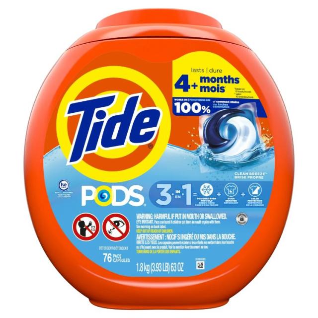 お取り寄せ タイド ポッズ 洗濯洗剤パック 3-in-1 強力洗浄 クリーンブリーズの香り 76個入 Tide PODS Laundry Detergent Pacs, Powerful 3-in-1 Clean, Clean Breeze Scent, 76 Count 9,633円