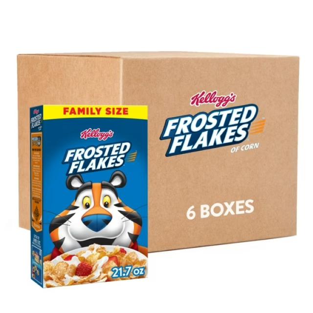 お取り寄せ ケロッグ フロステッドフレーク 朝食用シリアル ファミリーサイズ オリジナル 615g 6箱入り Kellogg's Frosted Flakes Breakfast Cereal, Kids Cereal, Family Breakfast, (6 Boxes)