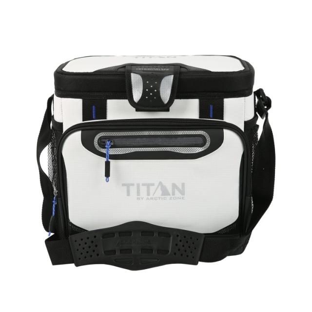 お取り寄せ タイタン バイ アークティックゾーン ジッパーレス ソフトクーラー 約10L 16缶収納 ホワイト Titan by Arctic Zone 16 Can Zipperless Soft Cooler, 11 Quart, White
