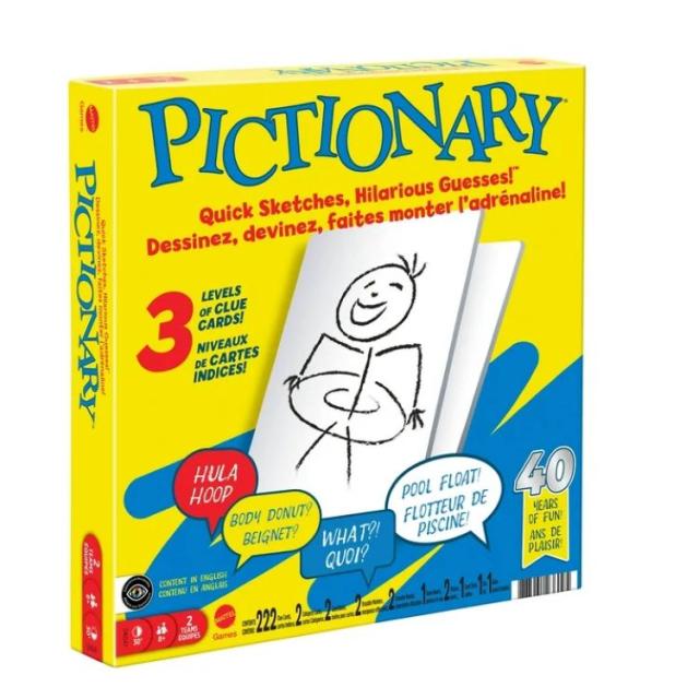 お取り寄せ ピクショナリー ボードゲーム お絵かきパーティーゲーム キッズ＆大人向け Pictionary Board Game, Drawing Game for Kids, Game Night with Dry Erase Markers &amp; Boards