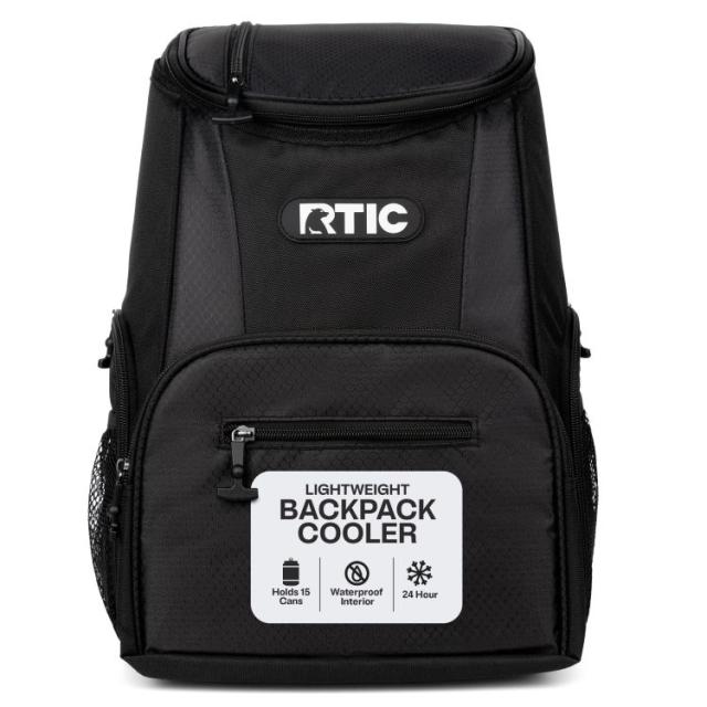 お取り寄せ アールティック 軽量クーラーバックパック ポケット付き 15缶収納 ブラック RTIC 15-Can Lightweight Cooler Backpack with Pockets, Black