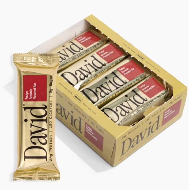 お取り寄せ デビッド ハイプロテインバー ファッジブラウニー たんぱく質28g 12本入 David High Protein Bars, Fudge Brownie - 28g Protein - 12ct 8,452円