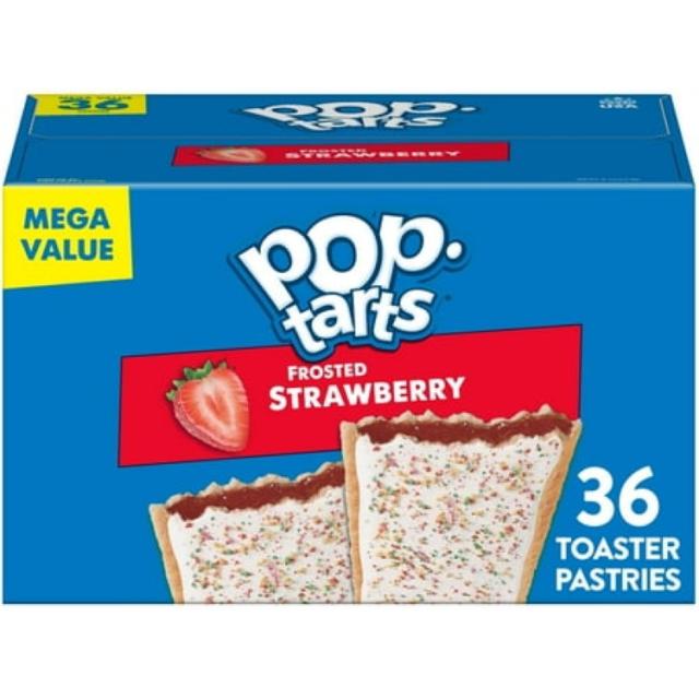 お取り寄せ ポップターツ フロステッド ストロベリー トースターペストリー 常温保存可 36枚入り 1,724g Pop-Tarts Frosted Strawberry Toaster Pastries, Breakfast Foods, 3.8 lb (36 Count)
