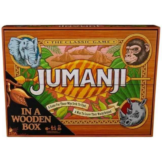 お取り寄せ スピンマスター ジュマンジ クラシックアドベンチャー ボードゲーム 木製ボックス版 8歳以上 Spin Master Games, Jumanji The Game, Real Wooden Box Edition, Ages 8 and up