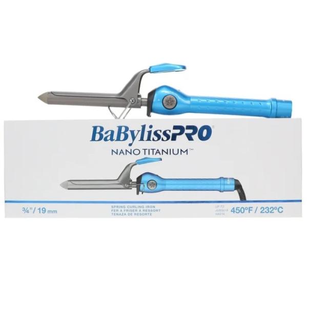 お取り寄せ ベビリスプロ ナノチタニウム カーリングアイロン 約19mm BaBylissPRO Nano Titanium ?inch Spring Curling Iron