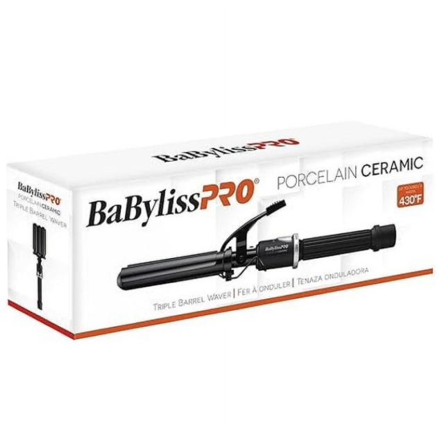 お取り寄せ ベビリスプロ ポーセリンセラミック トリプルバレルウェーバー BaBylissPRO Porcelain Ceramic Triple Barrel Waver