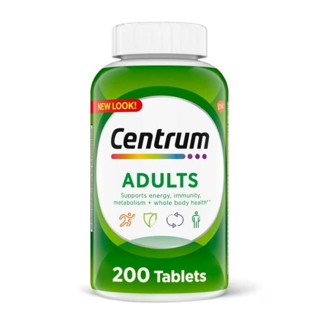 お取り寄せ セントラム 大人用マルチビタミン（ビタミンB＆D3配合）200タブレット Centrum Adults Multivitamin with Vitamin B &amp; D3, Tablets, 200 Count