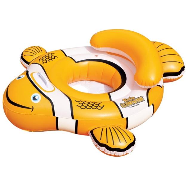 お取り寄せ スイムセントラル オレンジ＆ホワイト クマノミ インフレータブルベビーフロート プールフロート 約102cm Swim Central 40'' Orange and White Inflatable Clownfish Baby Pool Float