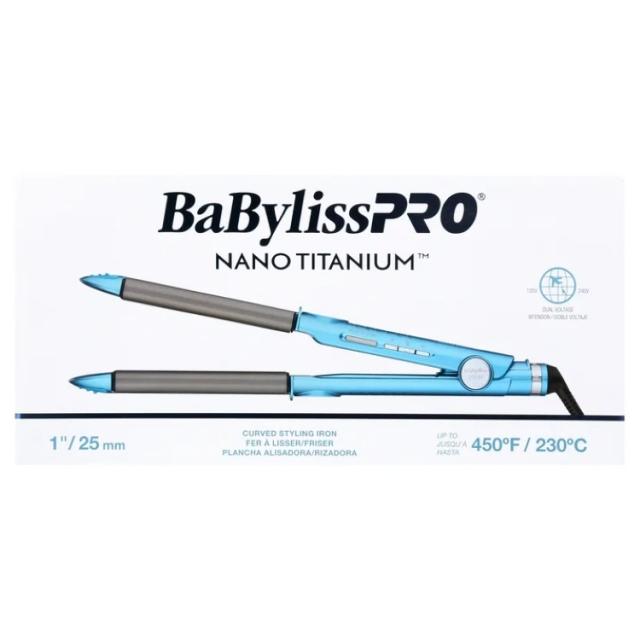 お取り寄せ ベビリスプロ ナノチタニウム カーブ スタイリングアイロン 約25mm BaBylissPRO Nano Titanium 1inch Curved Styling Iron